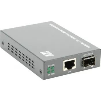 Conversor de mídia KTI Networks KGC-300 Gigabit Ethernet, RJ45 para SFP, multimodo/monomodo