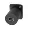 Adaptador de encastrar EXSYS EX-49168 tipo D Mini DisplayPort fêmea para fêmea