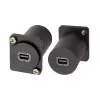Adaptador de encastrar EXSYS EX-49168 tipo D Mini DisplayPort fêmea para fêmea
