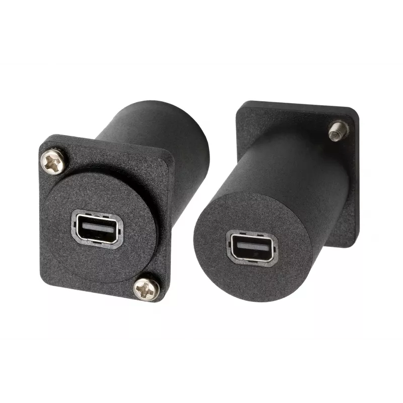 Adaptador de encastrar EXSYS EX-49168 tipo D Mini DisplayPort fêmea para fêmea