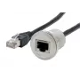 Cabo adaptador de montagem em painel EXSYS EX-49184, conector fêmea RJ45 para ficha, 30 cm, blindado, metal