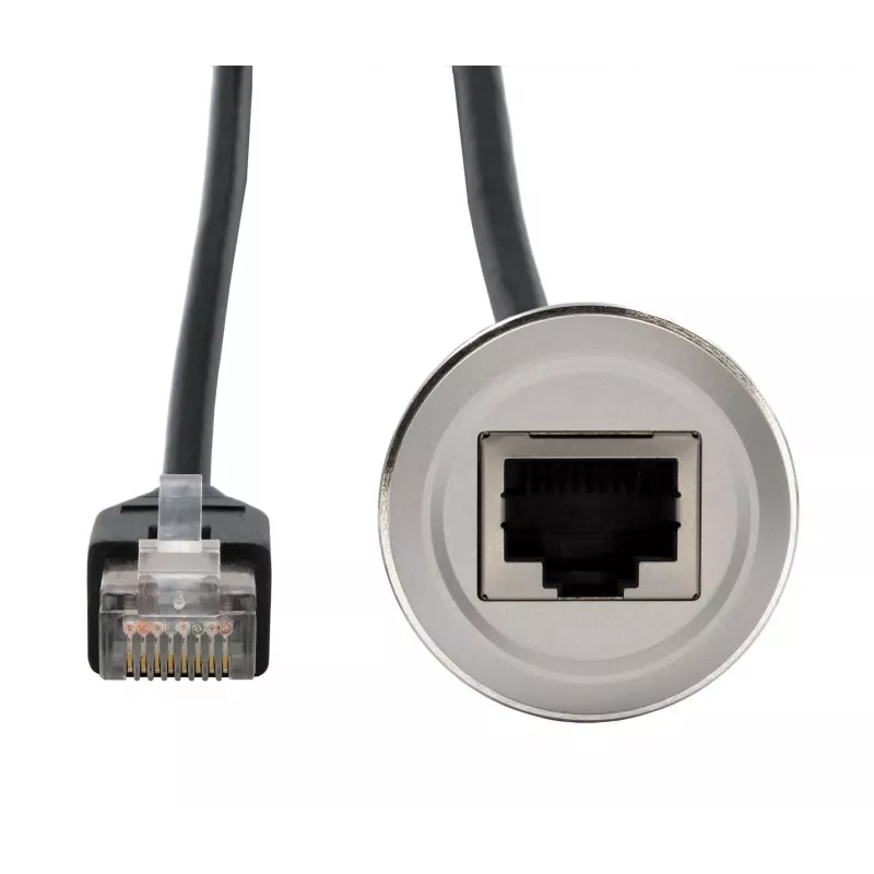 Cabo adaptador de montagem em painel EXSYS EX-49184, conector fêmea RJ45 para ficha, 30 cm, blindado, metal