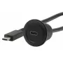 Cabo adaptador de montagem em painel EXSYS EX-49222 USB-C, USB 3.2 Gen 2, 10Gbps, 100W PD, 30cm
