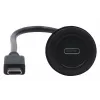 Cabo adaptador de montagem em painel EXSYS EX-49222 USB-C, USB 3.2 Gen 2, 10Gbps, 100W PD, 30cm