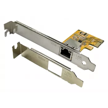 Placa PCI Express Gigabit Ethernet EXSYS EX-6071C, 1x RJ45, Realtek, suporte Low Profile incluído