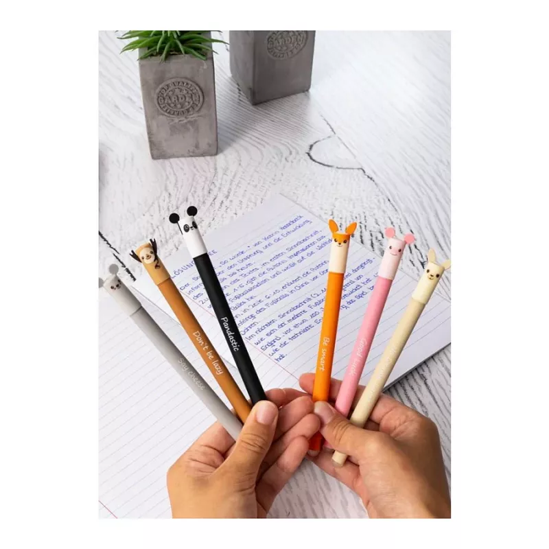 Caneta de gel apagável FABER-CASTELL EBERHARD FABER Animal Erase it! Lhama 0,7 mm azul (582104)