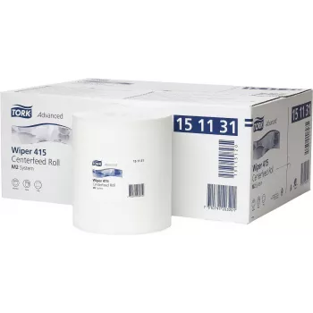 Tork pano de limpeza 151131, 1 folha, branco, 21,5 cm x 275 m, 6 rolos/pack