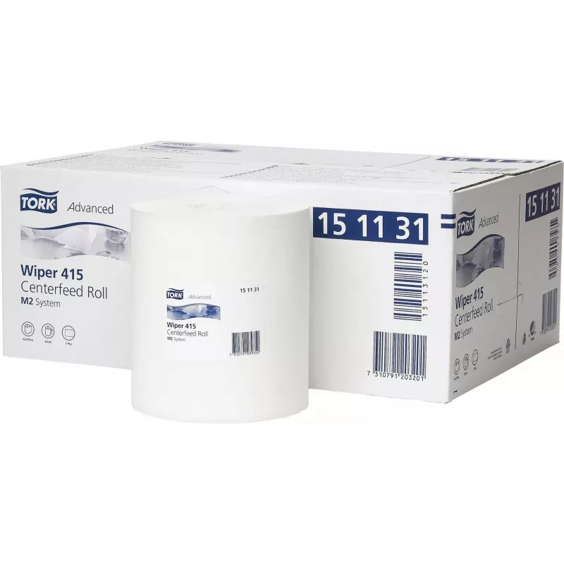 Tork pano de limpeza 151131, 1 folha, branco, 21,5 cm x 275 m, 6 rolos/pack