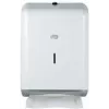 Tork Elevation dispensador de toalhas de mão em metal, branco, sistema H2, dobragem Z/C/V, indicador de recarga, fechadura com chave, montagem na parede 208140