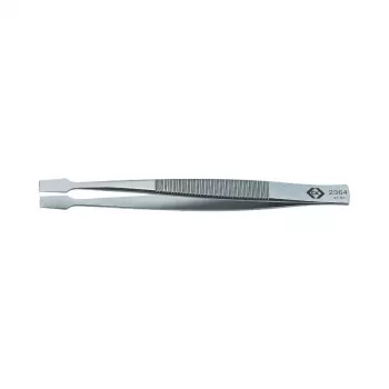 C.K Tools T2364 pinça industrial 120 mm aço inoxidável ponta fina reta antimagnética resistente a ácidos