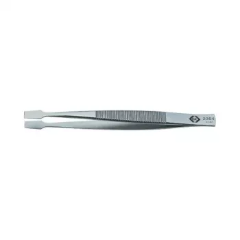 C.K Tools T2364 pinça industrial 120 mm aço inoxidável ponta fina reta antimagnética resistente a ácidos