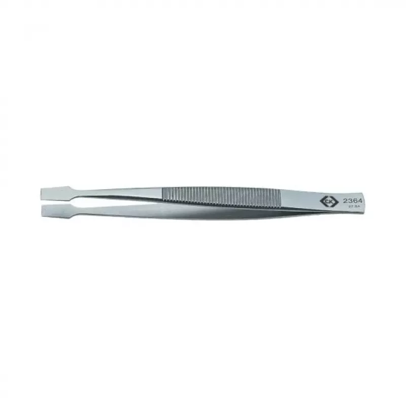 C.K Tools T2364 pinça industrial 120 mm aço inoxidável ponta fina reta antimagnética resistente a ácidos