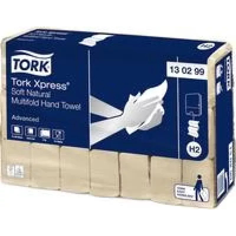 Toalhas de mão intercaladas TORK 130299 H2 Advanced, 2 folhas, branco, 3780 folhas