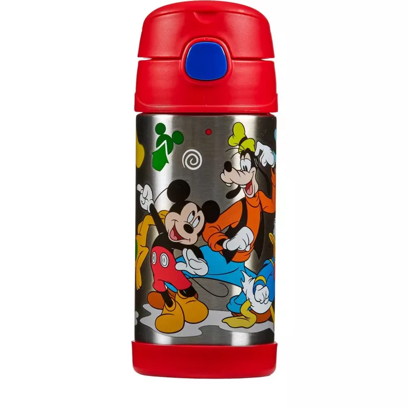 Garrafa de água com palhinha THERMOS FUNTAINER, Disney Minnie Mouse, 0,35 L, aço inoxidável, rosa 4113.412.035