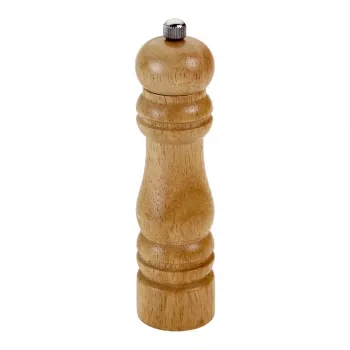 Moinho de especiarias manual Metaltex Spice Line, madeira de seringueira, castanho, 170 mm, moagem ajustável, recarga por cima, 1 unid. 586017010