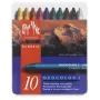 Lápis de cera Caran d'Ache Neocolor I, conjunto de 10, redondos, invólucro de papel, cores homogéneas 7000.310