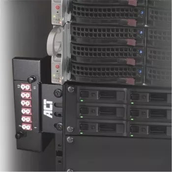 Suporte multifunções ACT Zero U FA2133 – montagem em rack 19 polegadas, aço, preto