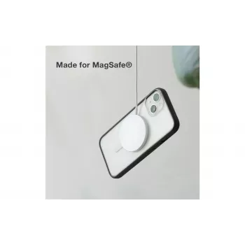Capa Woodcessories ECO643 para iPhone 14 Plus - Cobertura traseira ecológica preta e transparente