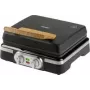 DOMO DO9281W Inky Black Máquina de waffles belgas, 1600 W, antiaderente, termostato regulável, pega Cool-Touch, armazenamento vertical