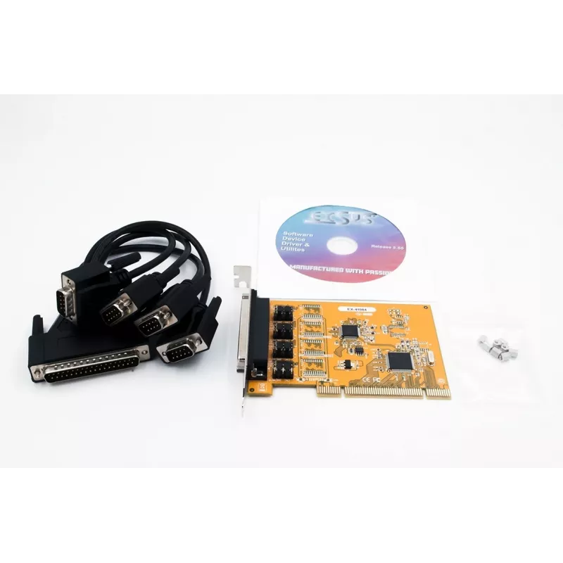 EXSYS Placa Serial PCI RS-232 de 4 portas com chipset FTDI (EX-41084)