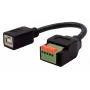 Adaptador EXSYS EX-49130 USB 2.0 conector fêmea USB-B para bloco de terminais 5 pinos com botão, 15 cm