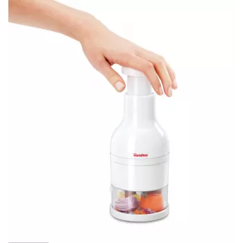 Cortador de cebola Metaltex Twist, branco - cortador manual de legumes com lâminas de aço inoxidável extra afiadas 251305014