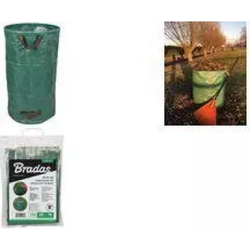 Saco de jardim dobrável Bradas PICK-UP 270L verde resistente a rasgos repelente à água TQ-B270