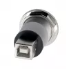 Adaptador de encastrar metálico USB 2.0 tipo B fêmea a fêmea EXSYS EX-49192