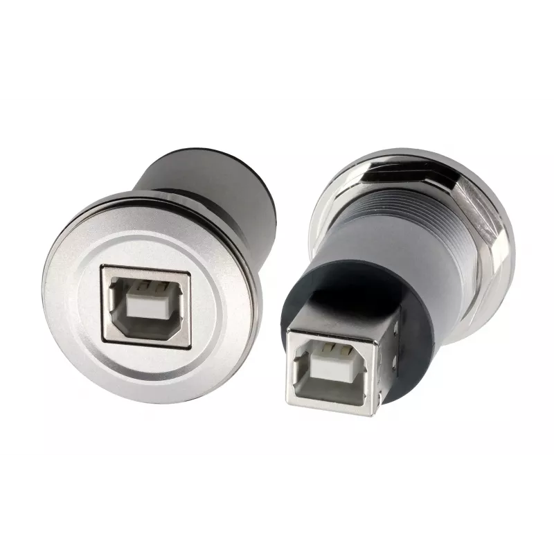 Adaptador de encastrar metálico USB 2.0 tipo B fêmea a fêmea EXSYS EX-49192