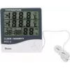 Bradas WL-M21 White Line Estação Meteorológica Digital com sensor externo de temperatura sem fios, temperatura interior/exterior -10°C a 70°C, Branco