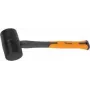 Martelo de borracha Bradas 450 g cinzento-escuro/laranja 340 mm cabo de fibra de vidro punho TPR antiderrapante DIY-HF6045