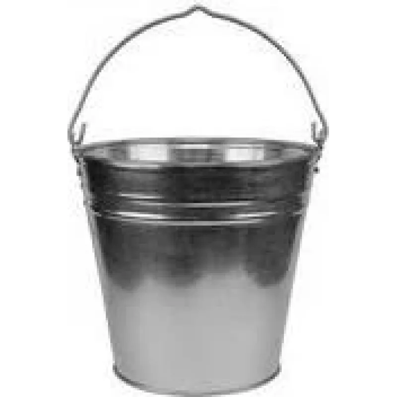 Balde de aço galvanizado Bradas 5 L prateado com asa metálica J5314