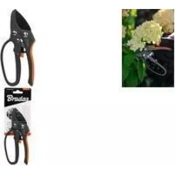 Bradas V-SERIES tesoura de roquete com bigorna, cinzento-escuro/laranja, lâmina de aço SK5, roquete de 4 níveis, 1 unid. (KT-V1025)