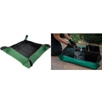 Bradas tapete de transplante para plantas, 1000 x 1000 mm, verde/preto, impermeável, material exterior Oxford 600D, material interior PE, 1 unidade (TQ-P2/100)