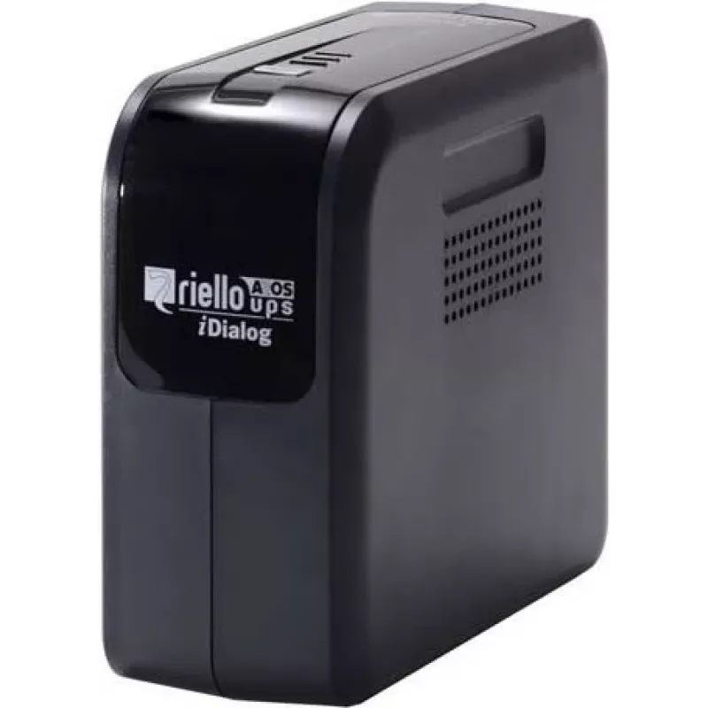 UPS Riello iDialog IDG 600 - 600 VA Line-Interactive, 4 saídas Schuko, USB, torre, preto