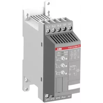 Arrancador suave ABB PSR16-600-70, 16 A, 208-600 V AC, controlo 100-240 V AC, 3 fases, 7,5 kW a 400 V 1SFA896107R7000
