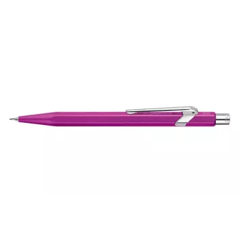 Lapiseira CARAN D'ACHE 844 Colormat-X 0,7 mm, corpo hexagonal de alumínio acetinado violeta 844.605