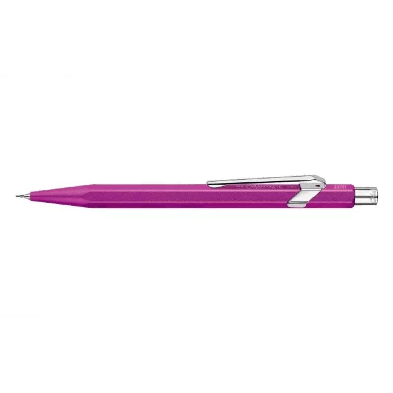 Lapiseira CARAN D'ACHE 844 Colormat-X 0,7 mm, corpo hexagonal de alumínio acetinado violeta 844.605