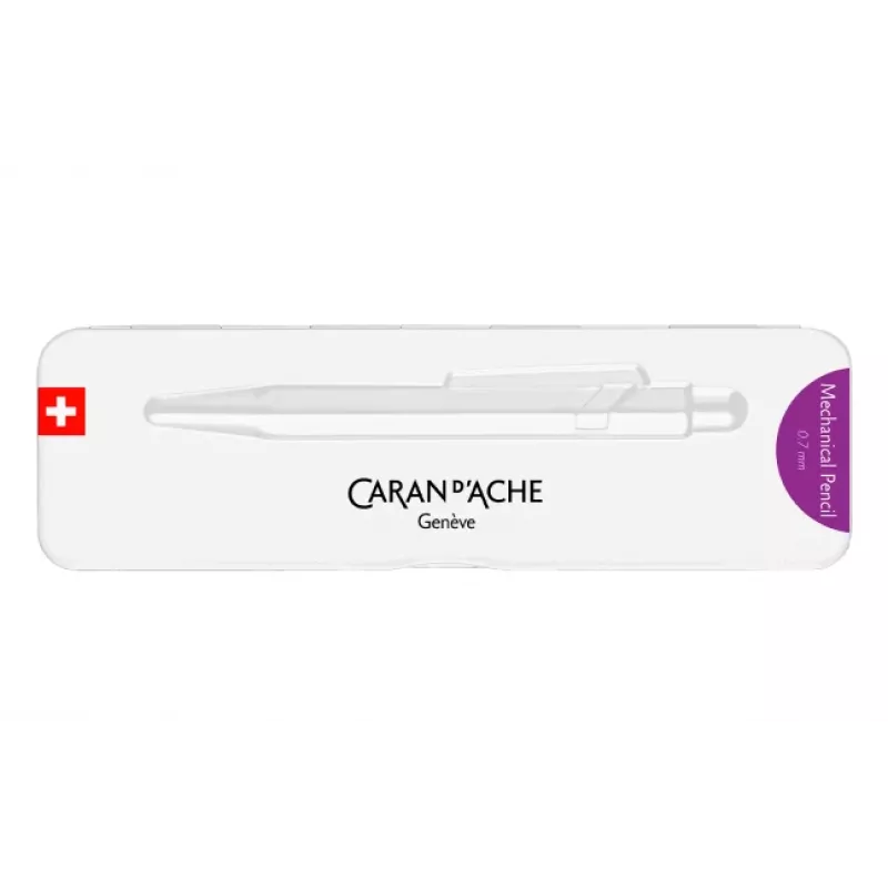 Lapiseira CARAN D'ACHE 844 Colormat-X 0,7 mm, corpo hexagonal de alumínio acetinado violeta 844.605