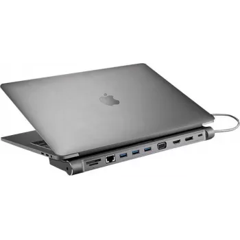 XTREMEMAC XWH-CDH-13 docking station USB-C de 12 portas cinzento sideral