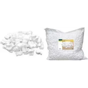 RAADHUIS chips de embalagem, saco de 25 litros, material de enchimento de poliestireno branco, chips em forma de S para objetos frágeis (RD-351205)