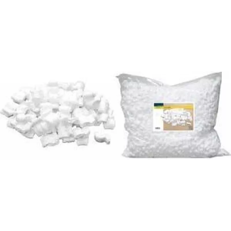 RAADHUIS chips de embalagem, saco de 25 litros, material de enchimento de poliestireno branco, chips em forma de S para objetos frágeis (RD-351205)
