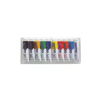 GIOTTO Caixa de guache Extra Fine, 10 x 10 ml tubos de alumínio, várias cores F30190000