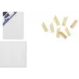 KANGARO Tela sobre moldura 300 x 300 mm, 100% algodão 380 g/m², 3 camadas de gesso, pack de 4 (K-810041)