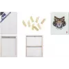 KANGARO K-820021 Tela 3D sobre moldura, 500 x 600 mm, borda de 37 mm de profundidade, 100% algodão 380 g/m², 3 camadas de gesso, branco, 1 unid.
