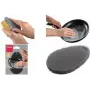 Metaltex esponja de limpeza em silicone, oval, cinzento, flexível, 1 unid. 297615000