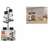 Metaltex Spice Line conjunto de saleiro e pimenteiro, 3 peças, vidro com tampas de plástico preto, transparente 252871000