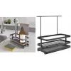 Organizador de lava-loiça Metaltex Tokyo LAVA, preto mate, metal, resistente à ferrugem, resistente a impactos, 1 unid. 352902000