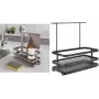 Organizador de lava-loiça Metaltex Tokyo LAVA, preto mate, metal, resistente à ferrugem, resistente a impactos, 1 unid. 352902000
