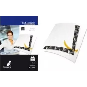 Papel químico KANGARO K-7800966 DIN A4+ 10 folhas preto 210 x 310 mm para máquinas de escrever